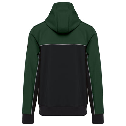 WK450 - Chaqueta softshell - 3 capas - Bionic-Finish® ECO Unisex - Black / Forest Green - trasera