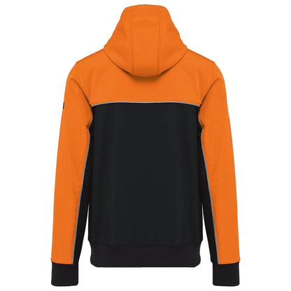 WK450 - Chaqueta softshell - 3 capas - Bionic-Finish® ECO Unisex - Black / Orange - trasera