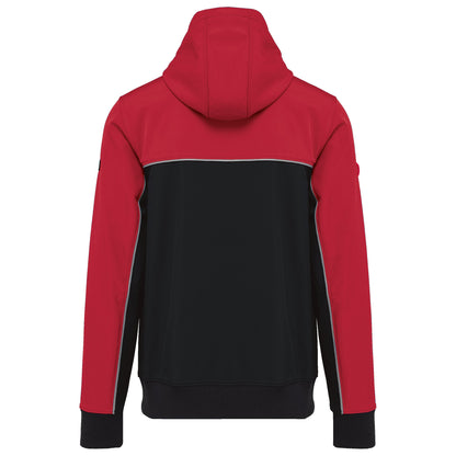 WK450 - Chaqueta softshell - 3 capas - Bionic-Finish® ECO Unisex - Black / Red - trasera