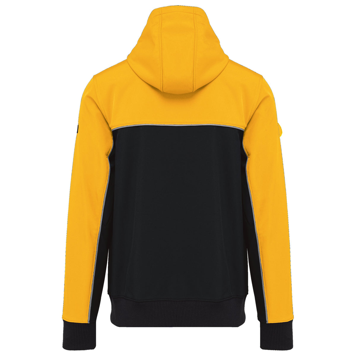 WK450 - Chaqueta softshell - 3 capas - Bionic-Finish® ECO Unisex - Black / Yellow - trasera