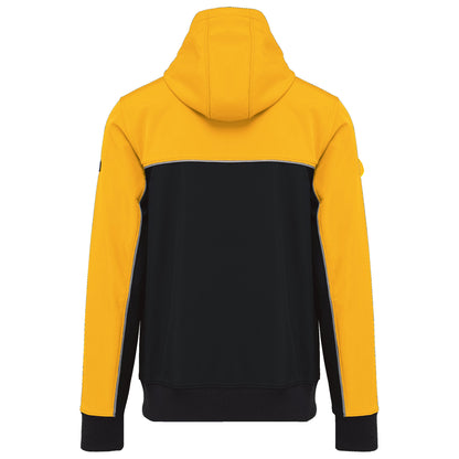 WK450 - Chaqueta softshell - 3 capas - Bionic-Finish® ECO Unisex - Black / Yellow - trasera