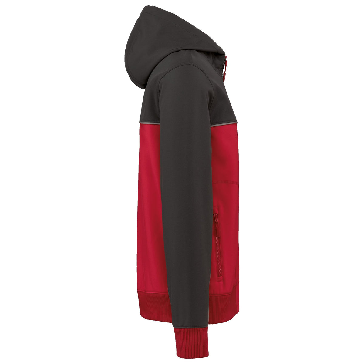 WK450 - Chaqueta softshell - 3 capas - Bionic-Finish® ECO Unisex - Red / Dark Grey - lateral