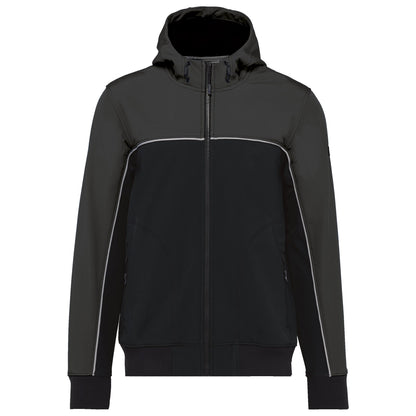 WK450 - Chaqueta softshell - 3 capas - Bionic-Finish® ECO Unisex - Black / Dark Grey - frontal