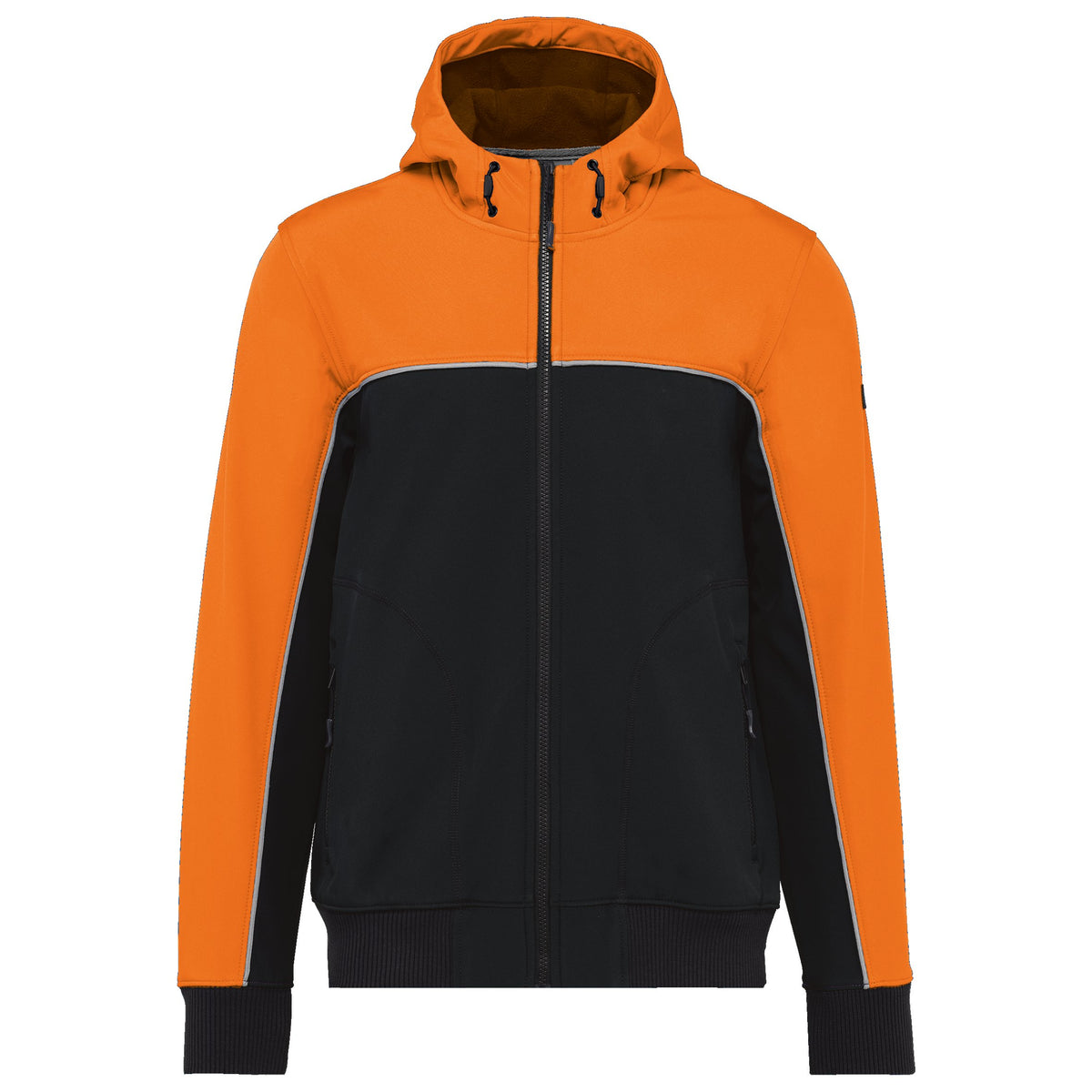WK450 - Chaqueta softshell - 3 capas - Bionic-Finish® ECO Unisex - Black / Orange - frontal