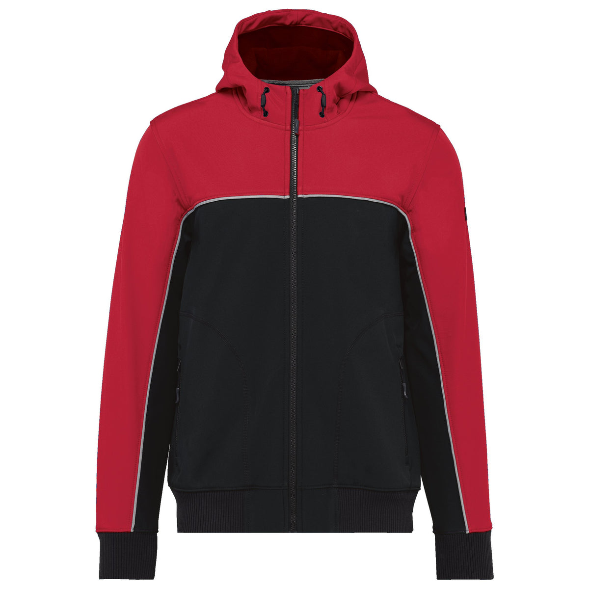 WK450 - Chaqueta softshell - 3 capas - Bionic-Finish® ECO Unisex - Black / Red - frontal