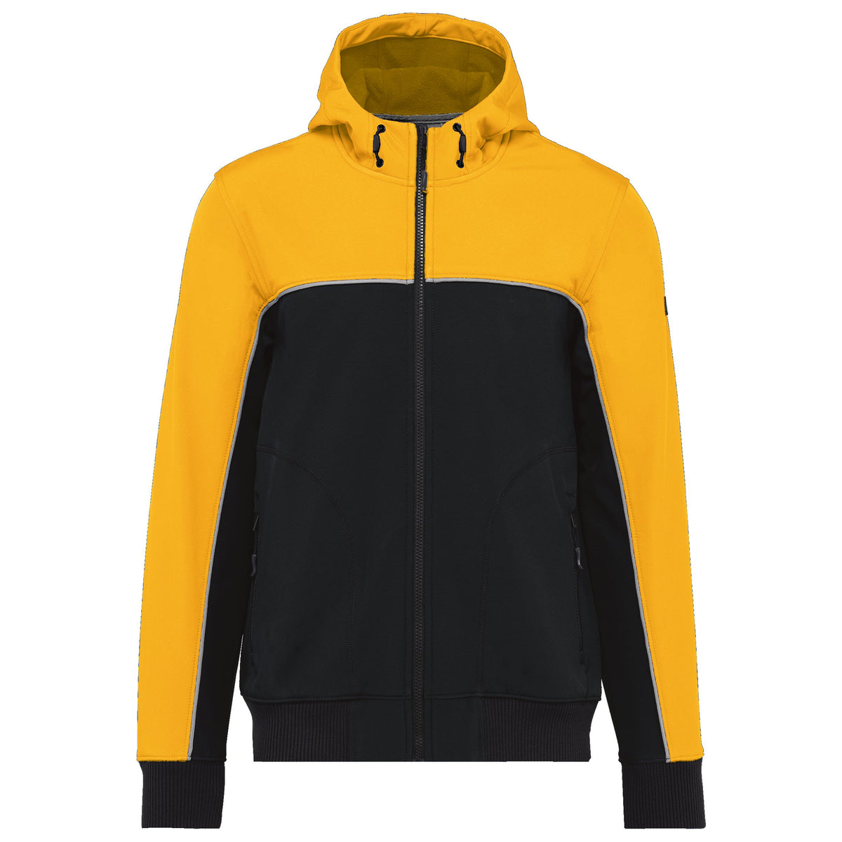 WK450 - Chaqueta softshell - 3 capas - Bionic-Finish® ECO Unisex - Black / Yellow - frontal