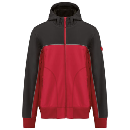 WK450 - Chaqueta softshell - 3 capas - Bionic-Finish® ECO Unisex - Red / Dark Grey - frontal