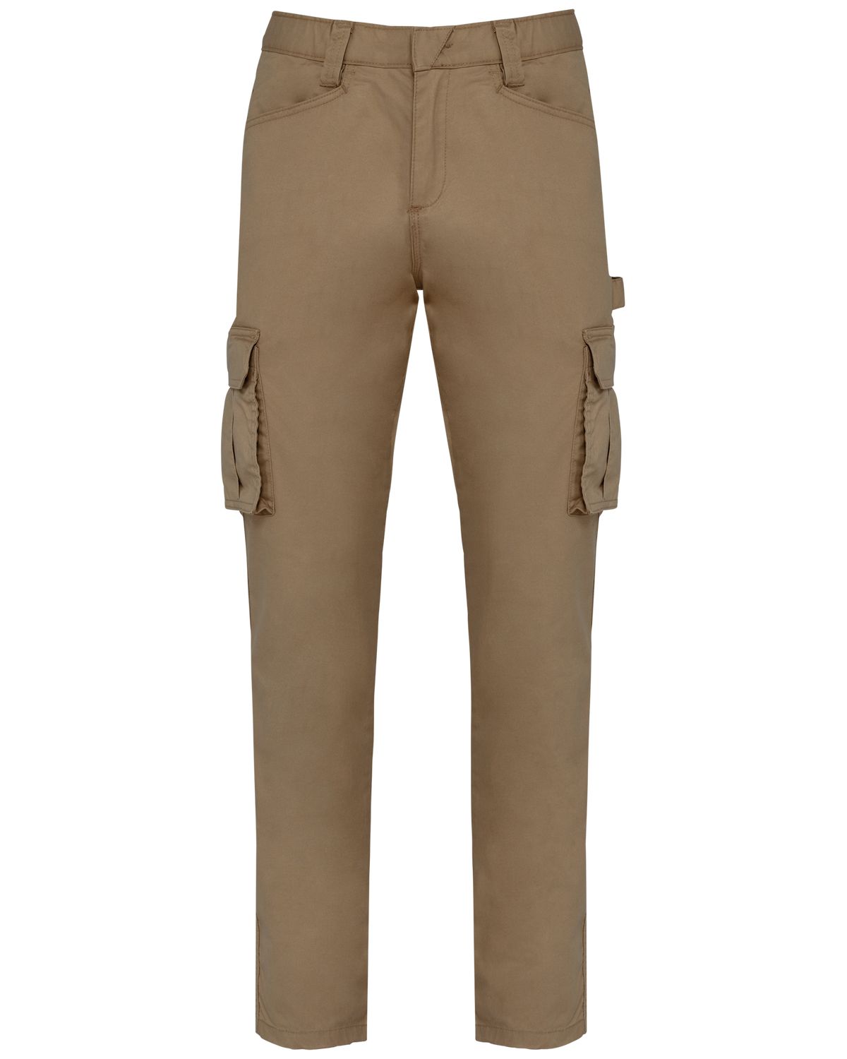 WK703 - Pantalón multibolsillos ecorresponsable - Camel - frontal