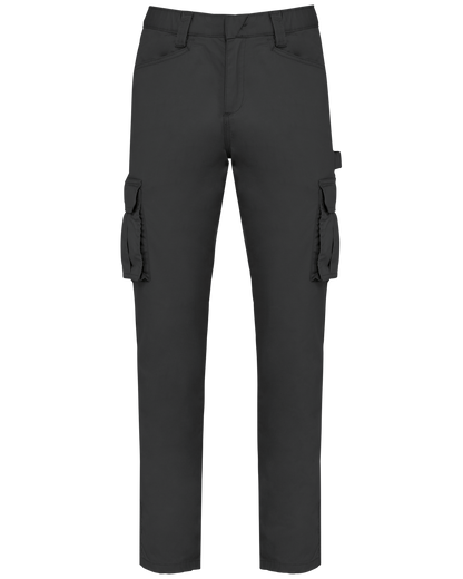 WK703 - Pantalón multibolsillos ecorresponsable - Dark Grey - frontal
