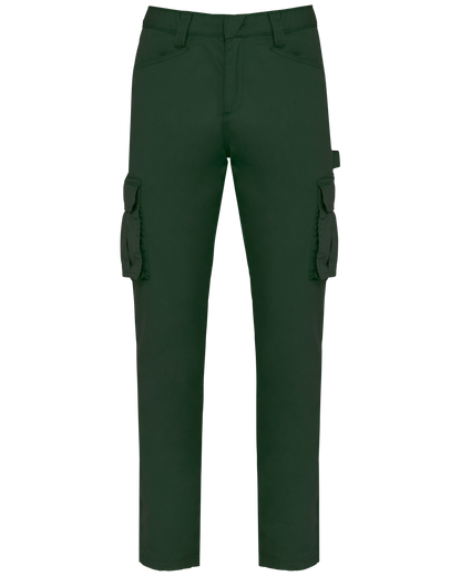 WK703 - Pantalón multibolsillos ecorresponsable - Forest Green - frontal