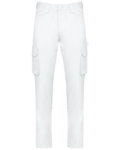 WK703 - Pantalón multibolsillos ecorresponsable - White - frontal
