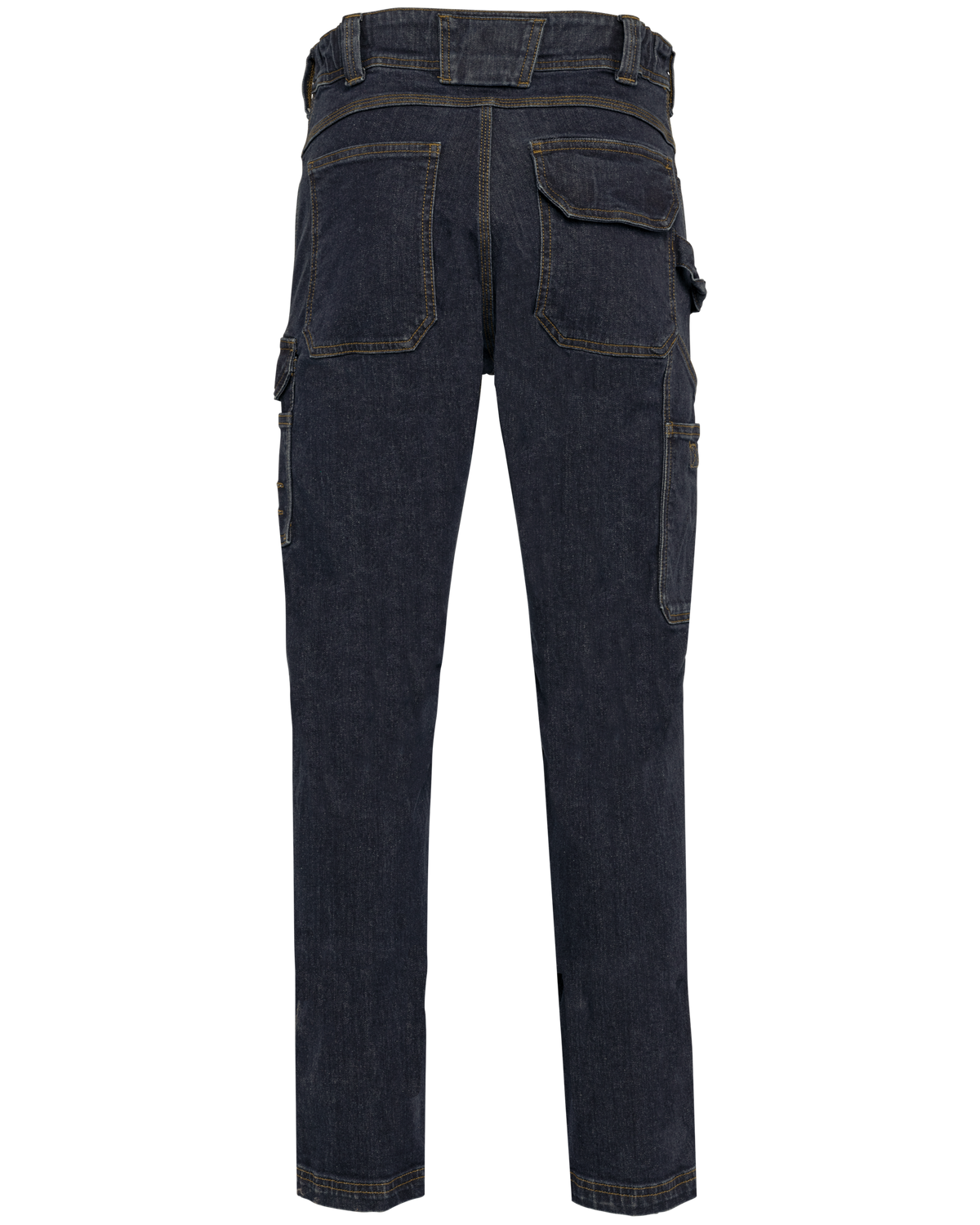 WK705 - Vaquero multibolsillos hombre - Black Rinse - trasera