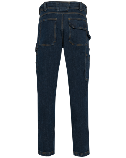 WK705 - Vaquero multibolsillos hombre - Blue Rinse - trasera