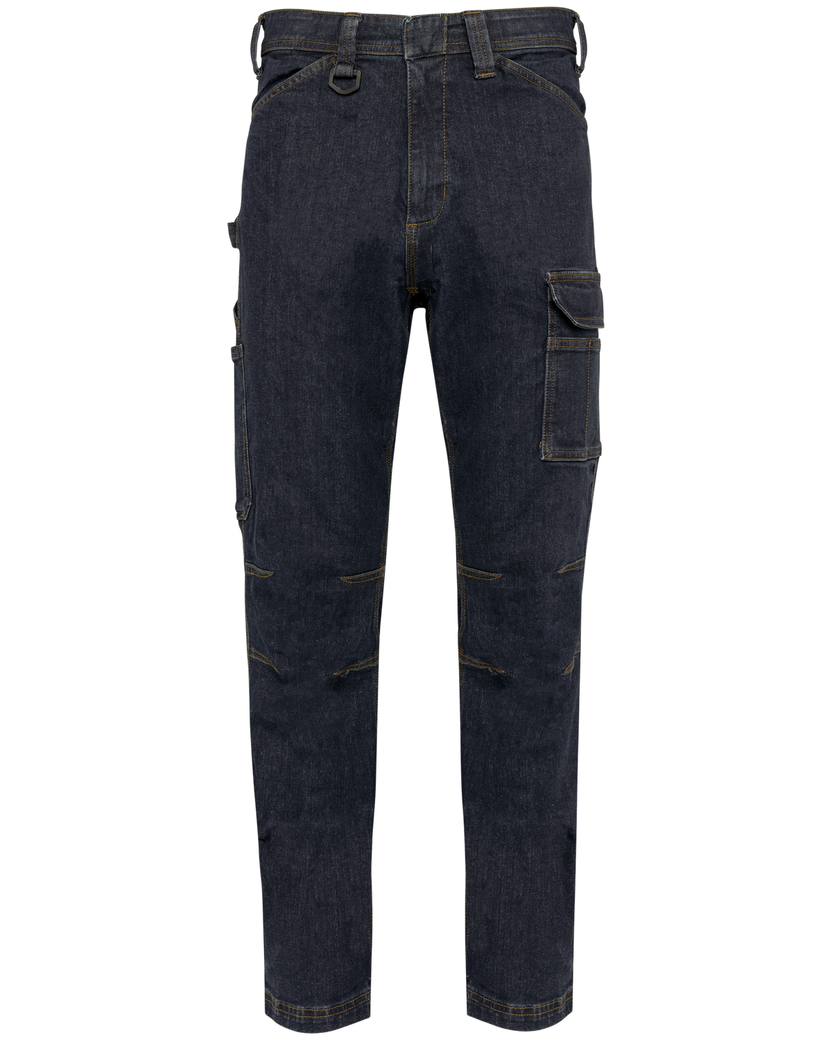 WK705 - Vaquero multibolsillos hombre - Black Rinse - frontal