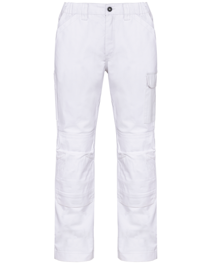WK740 - Pantalón de trabajo multibolsillos hombre - White - frontal