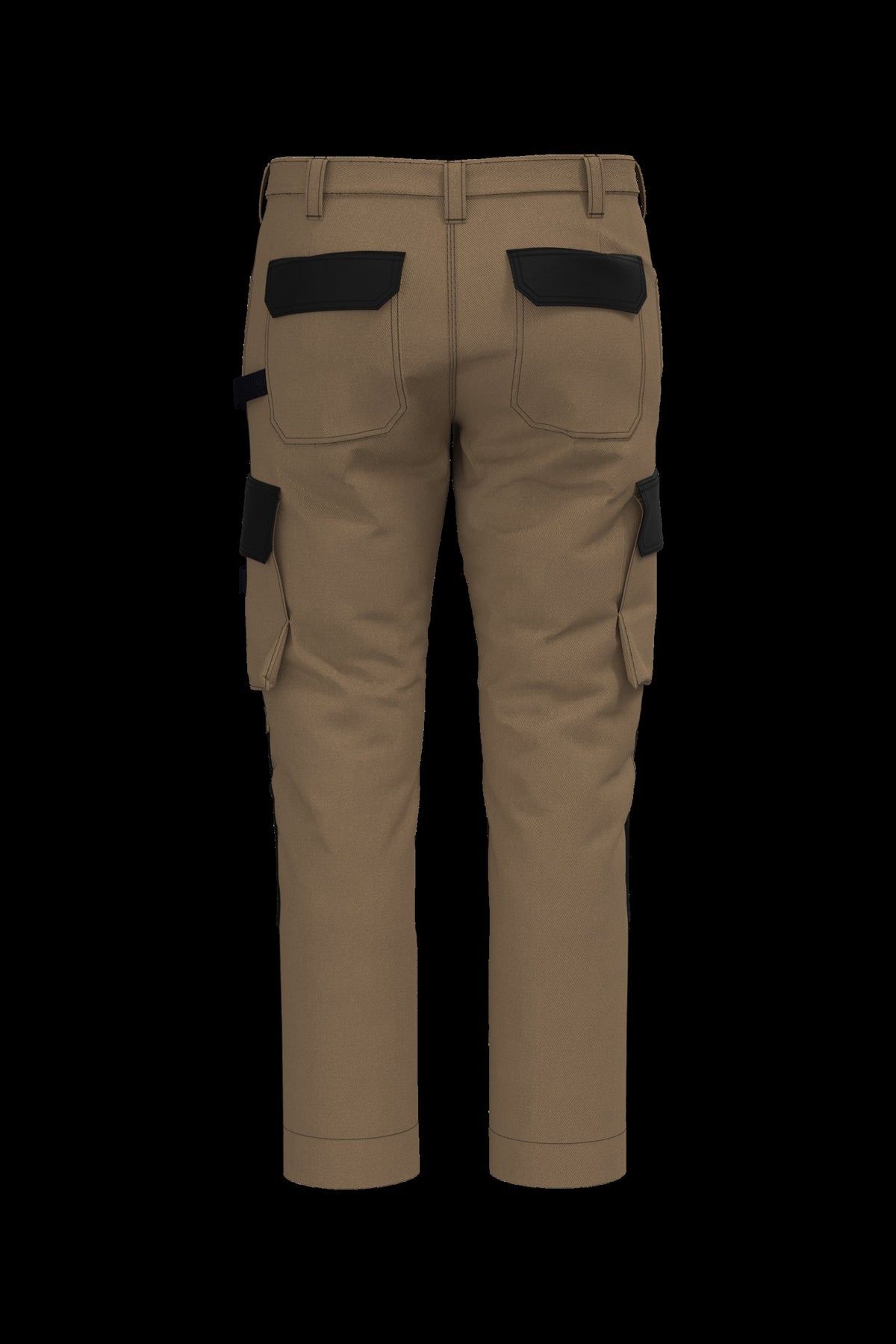 WK742 - Pantalón de trabajo bicolor hombre - Camel / Black - trasera