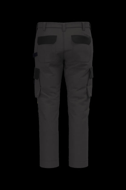 WK742 - Pantalón de trabajo bicolor hombre - Dark Grey / Black - trasera