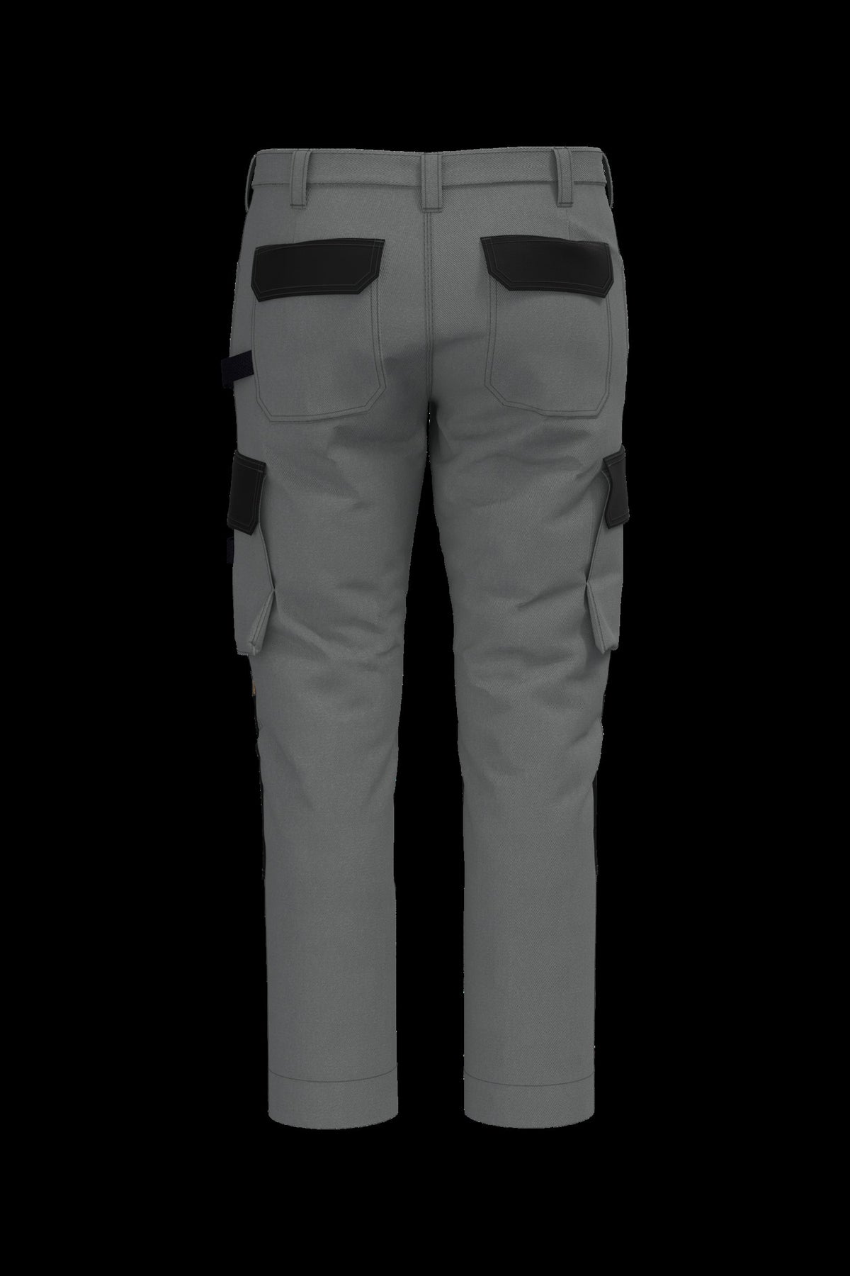 WK742 - Pantalón de trabajo bicolor hombre - Silver / Black - trasera