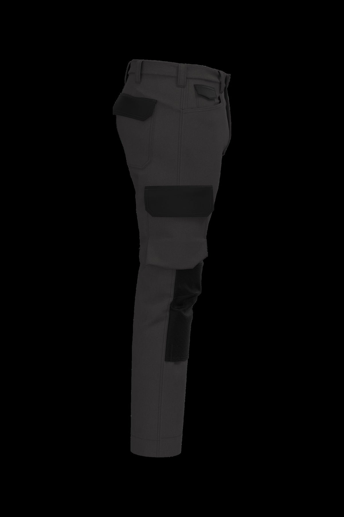 WK742 - Pantalón de trabajo bicolor hombre - Dark Grey / Black - lateral