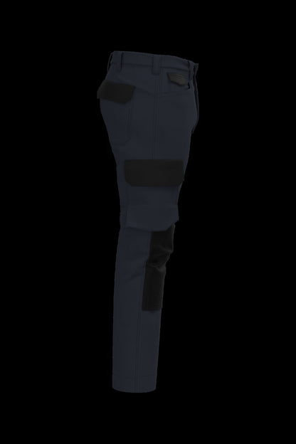 WK742 - Pantalón de trabajo bicolor hombre - Navy / Black - lateral