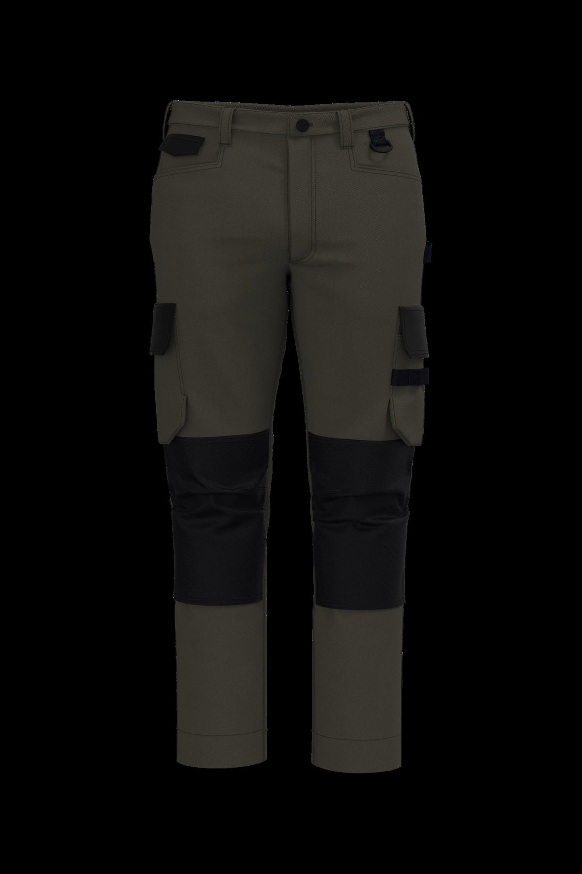 WK742 - Pantalón de trabajo bicolor hombre - Dark Khaki / Black - frontal