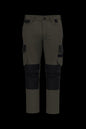WK742 - Pantalón de trabajo bicolor hombre - Dark Khaki / Black - frontal