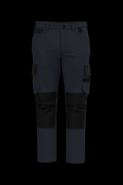 WK742 - Pantalón de trabajo bicolor hombre - Navy / Black - frontal