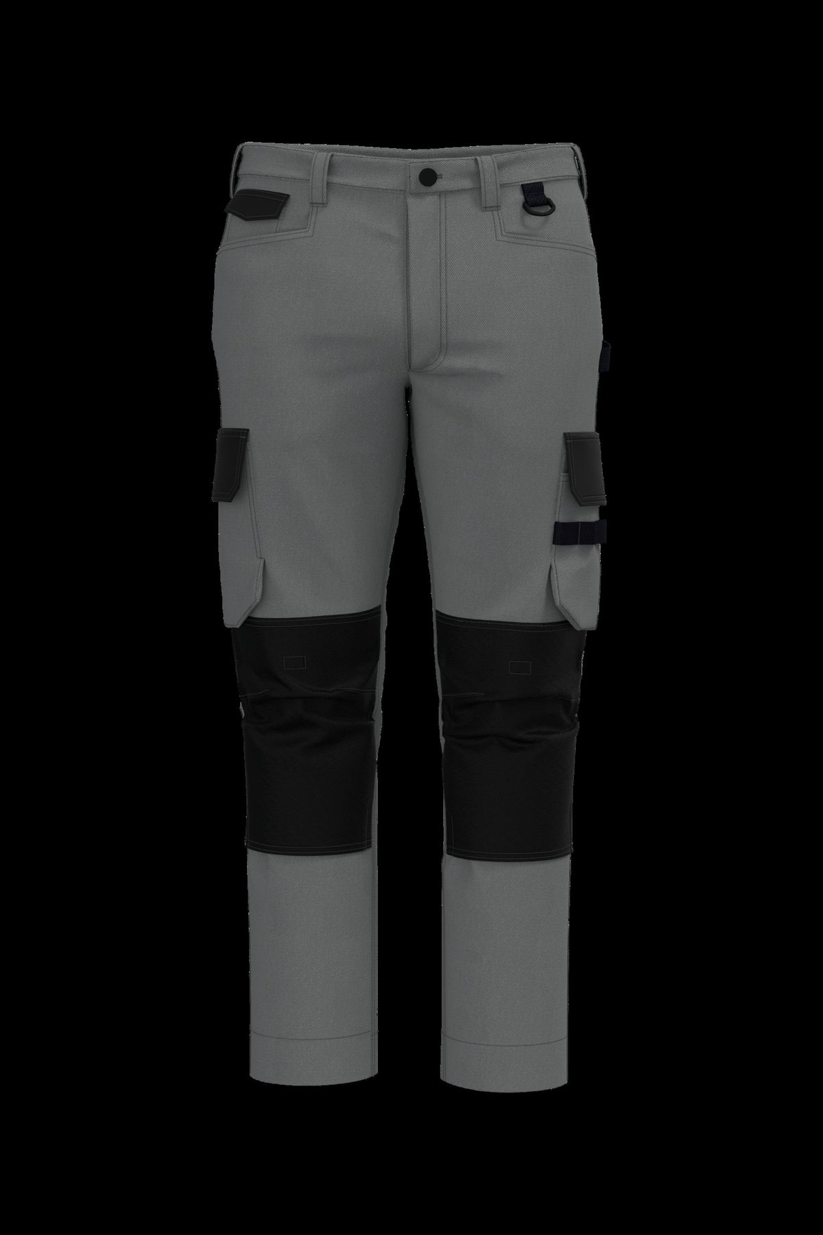 WK742 - Pantalón de trabajo bicolor hombre - Silver / Black - frontal