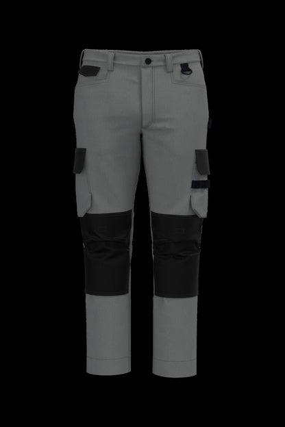 WK742 - Pantalón de trabajo bicolor hombre - Silver / Black - frontal