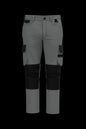 WK742 - Pantalón de trabajo bicolor hombre - Silver / Black - frontal