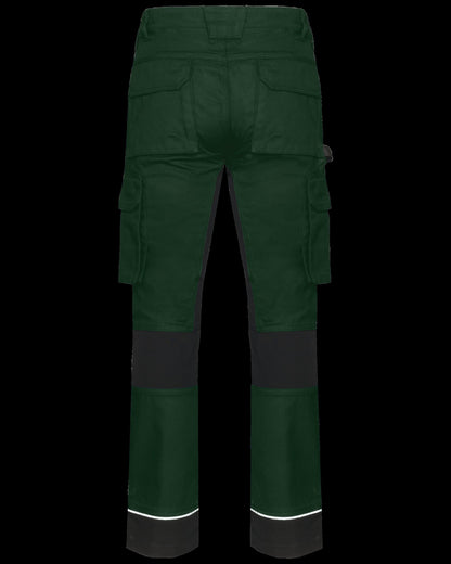 WK743 - Pantalón de trabajo performance reciclado hombre - Forest Green / Black - trasera