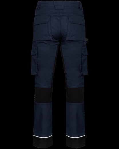 WK743 - Pantalón de trabajo performance reciclado hombre - Navy / Black - trasera