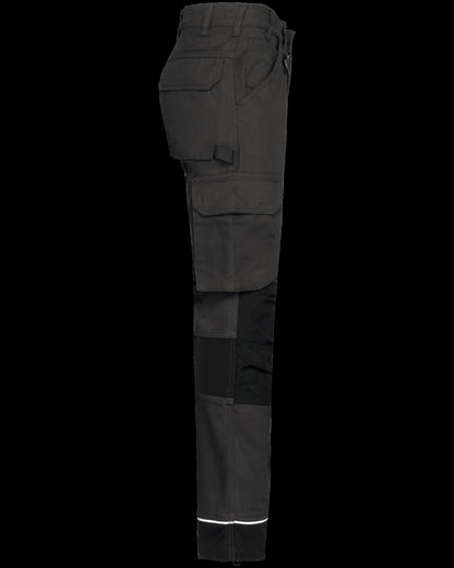 WK743 - Pantalón de trabajo performance reciclado hombre - Dark Grey / Black - lateral