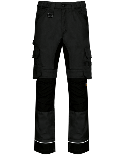 WK743 - Pantalón de trabajo performance reciclado hombre - Black - frontal
