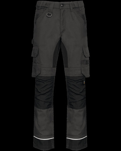 WK743 - Pantalón de trabajo performance reciclado hombre - Dark Grey / Black - frontal