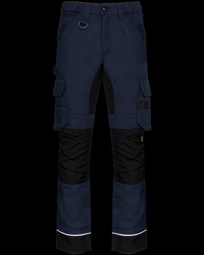 WK743 - Pantalón de trabajo performance reciclado hombre - Navy / Black - frontal