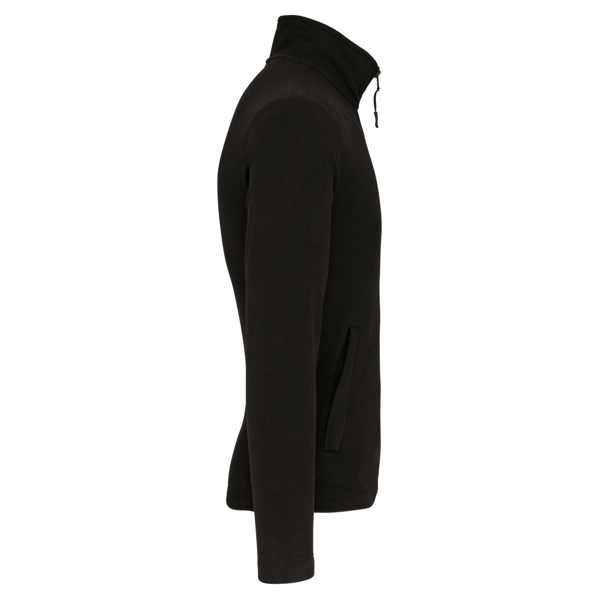 WK903 - Chaqueta micropolar con cremallera hombre - Black - lateral