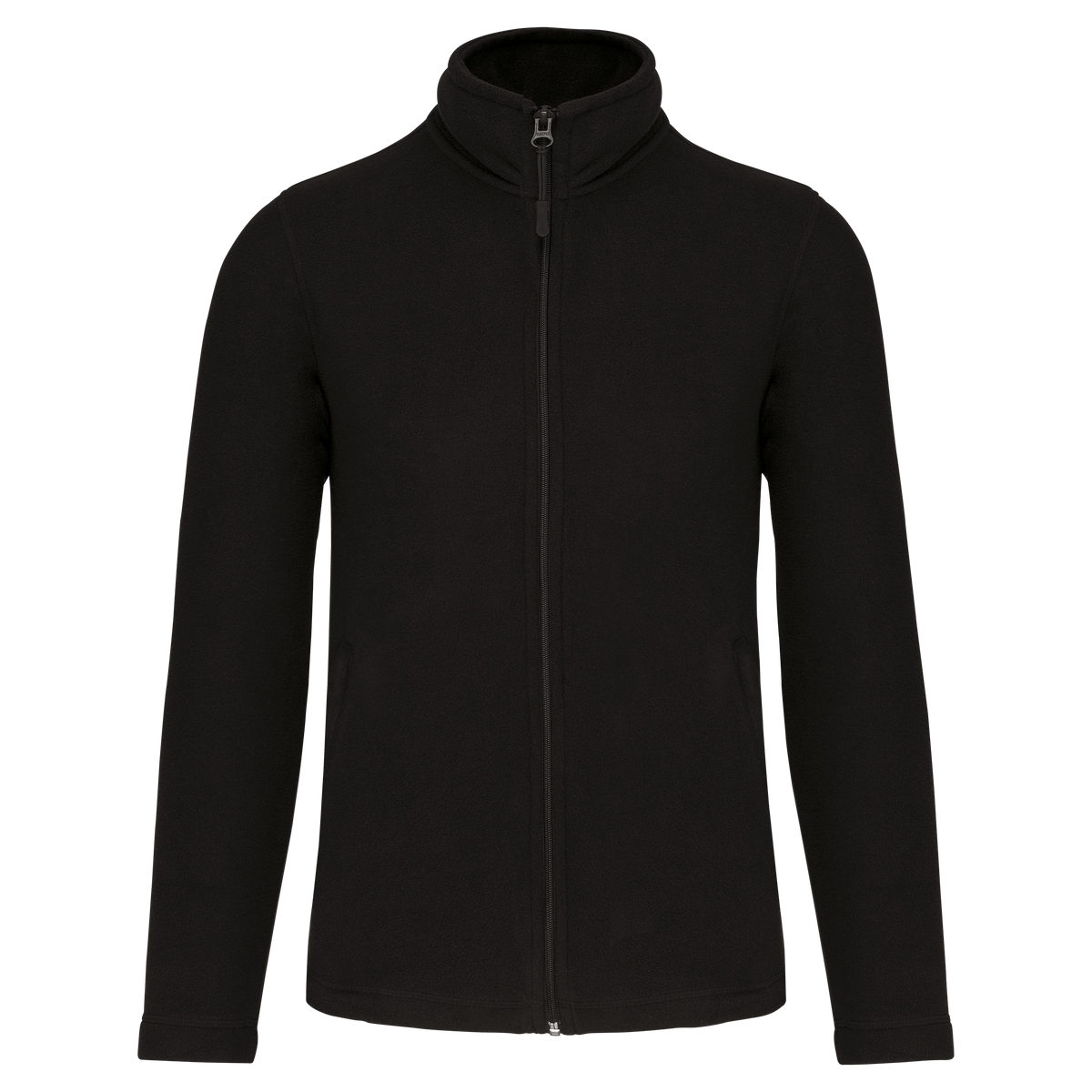 WK903 - Chaqueta micropolar con cremallera hombre - Black - frontal