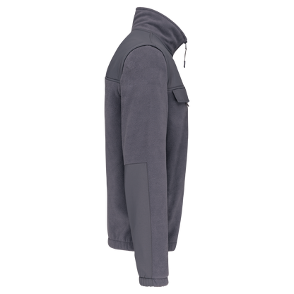 WK9105 - Chaqueta polar con mangas amovibles hombre - Convoy Grey - lateral