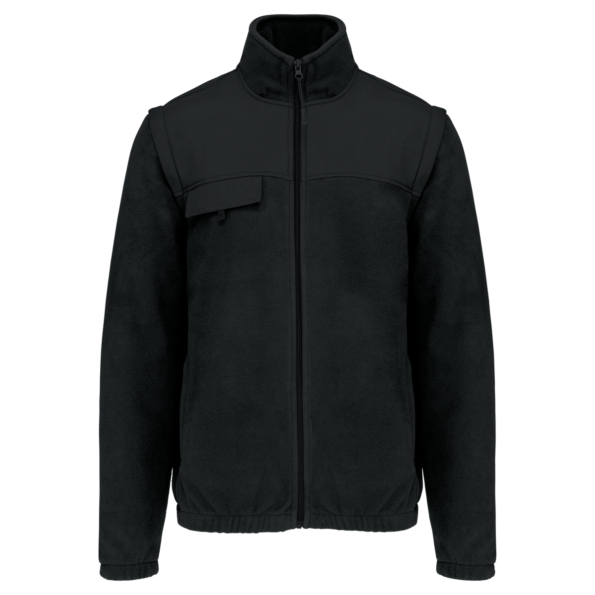 WK9105 - Chaqueta polar con mangas amovibles hombre - Black - frontal