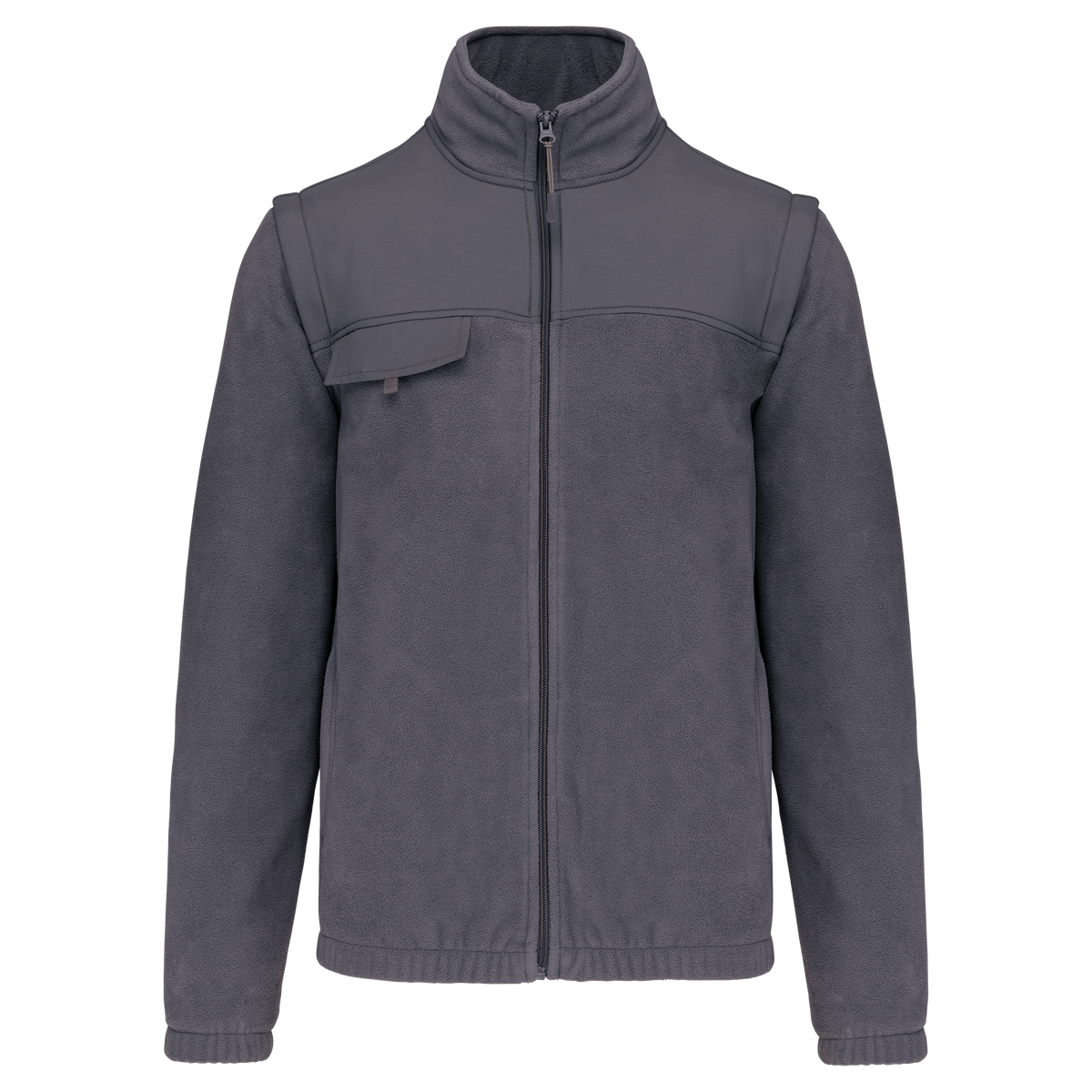 WK9105 - Chaqueta polar con mangas amovibles hombre - Convoy Grey - frontal