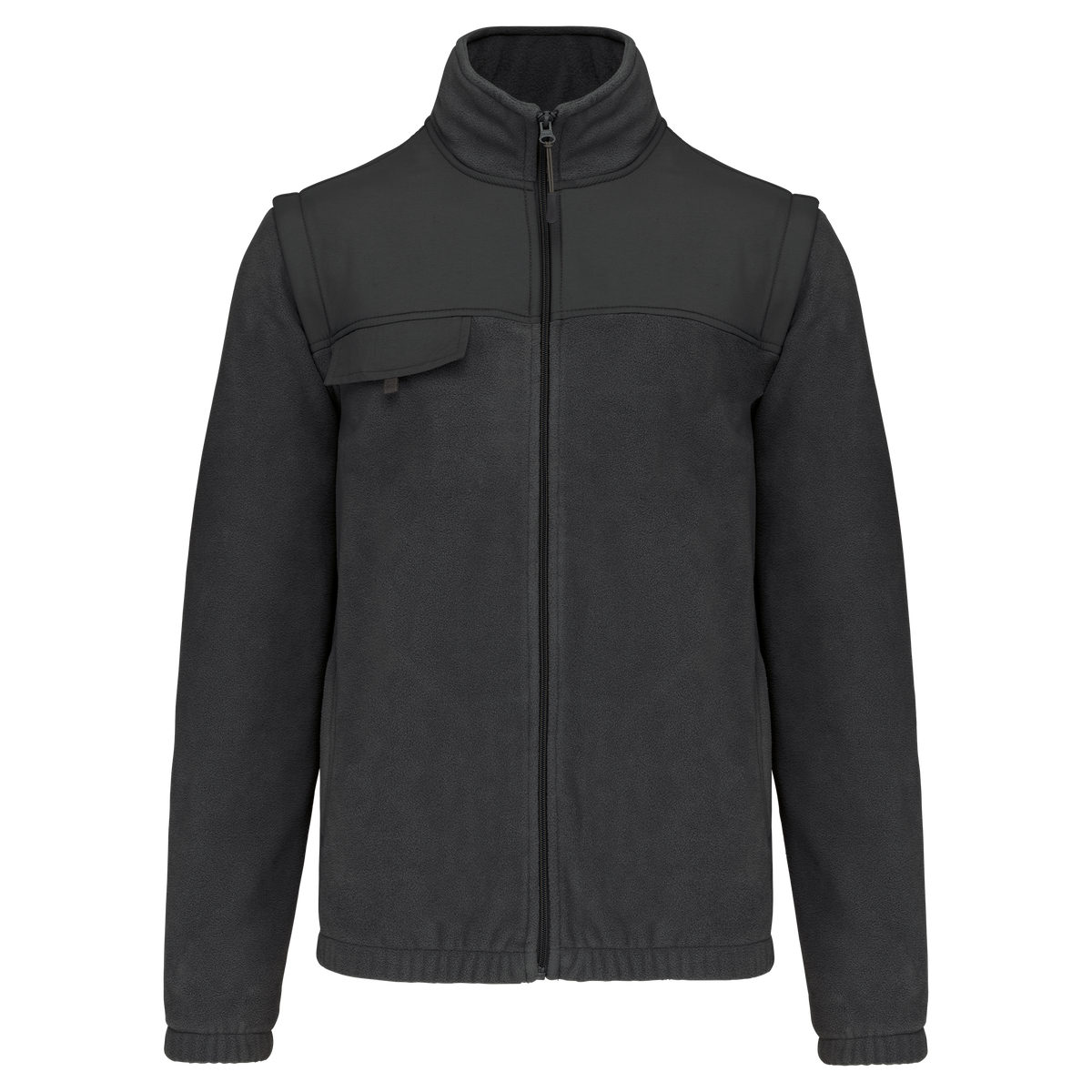 WK9105 - Chaqueta polar con mangas amovibles hombre - Dark Grey - frontal