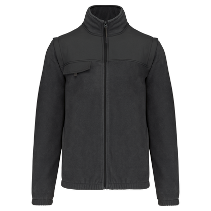 WK9105 - Chaqueta polar con mangas amovibles hombre - Dark Grey - frontal