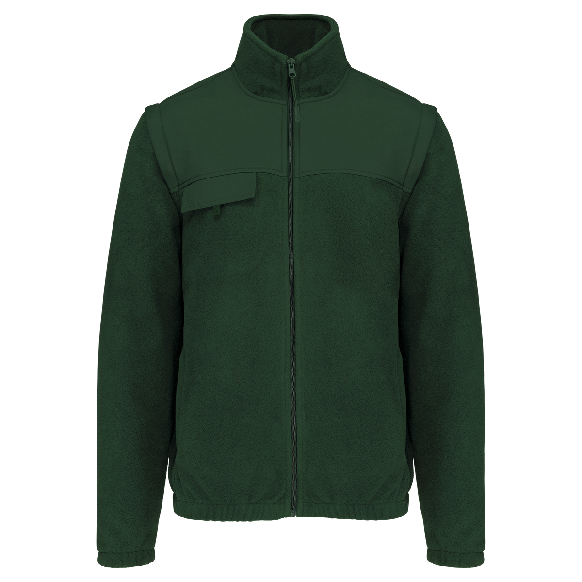 WK9105 - Chaqueta polar con mangas amovibles hombre - Forest Green - frontal