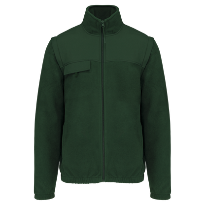 WK9105 - Chaqueta polar con mangas amovibles hombre - Forest Green - frontal