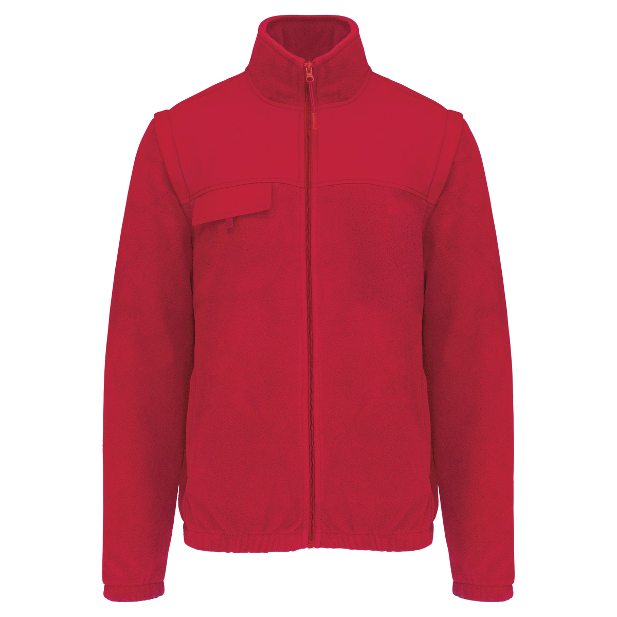 WK9105 - Chaqueta polar con mangas amovibles hombre - Red - frontal