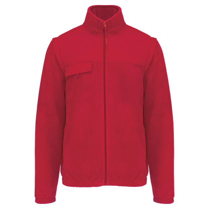 WK9105 - Chaqueta polar con mangas amovibles hombre - Red - frontal