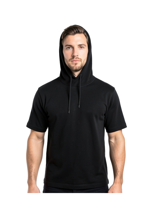 B282R - Recycled Fleece Hood — portada con modelo ajustada