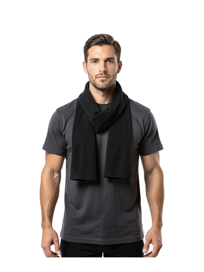 B293R - Recycled Fleece Scarf — portada con modelo ajustada