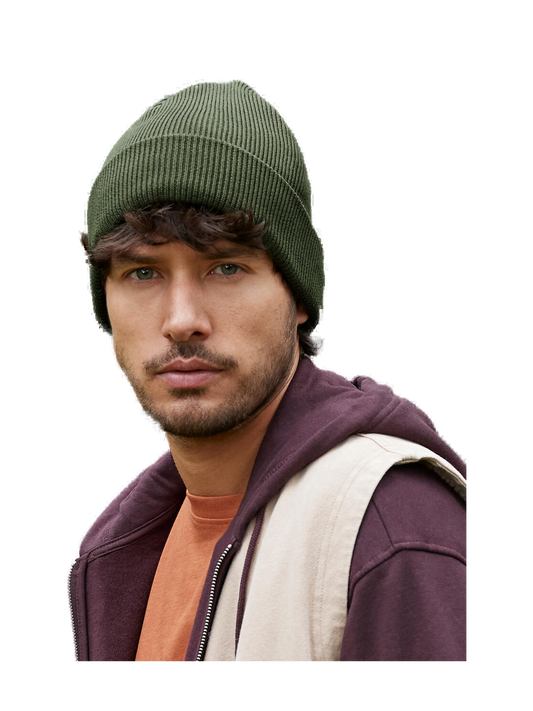 B45N - Organic Cotton Original Cuffed Beanie — portada con modelo